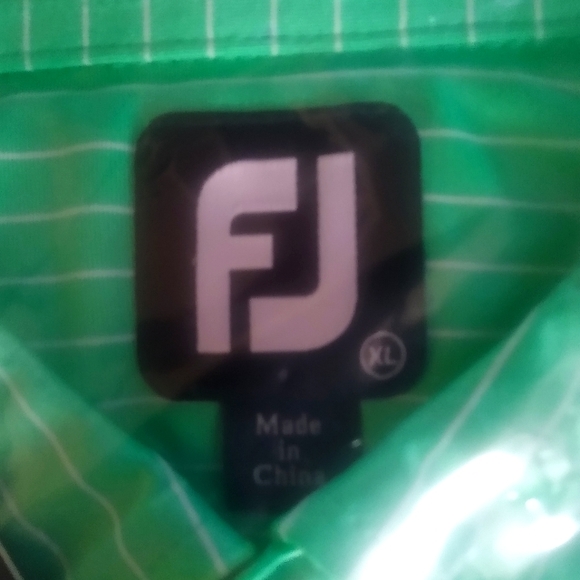 Sea Island Resort Footjoy S/S Striped Green Golf Polo Shirt XL NWT! - Picture 3 of 5